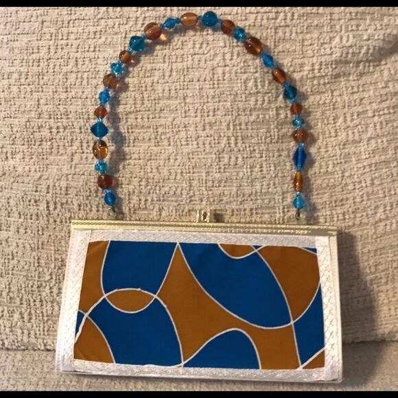 Art Styles Vintage Bag With Beaded Handle - Picture 2 of 7